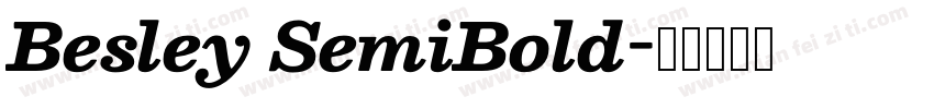 Besley SemiBold字体转换